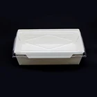 Salad food paper lunch tray with laminated material