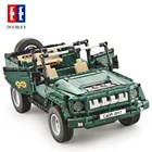 STEM Engineering toys Double E Creative toys Plastic Building Blocks Military Parade Vehicle Toys For Kids