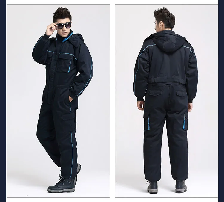 Men Work Clothing Winter Warmer Windproof Overalls Outdoor Fishing Skiing Cold storage Working Clothes Long Sleeved Coveralls  (11)