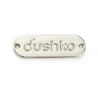 Custom Rectangle With Two Holes Sewing Engraved Logo Label Metal Plate Clothing Tags Metal For Clothes