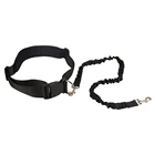 Black Classic Solid Comfort Adjustable Dog Collar And Leash Set