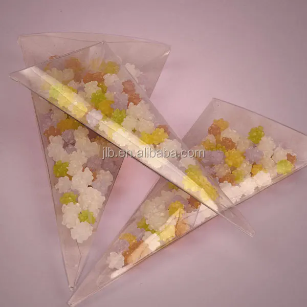 gift packaging clear plastic beauty triangle packaging box
