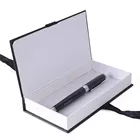 Custom Hot Sale Printed Color Pencils Pen Storage Book Shape Paper Box with Ribbon Closure