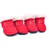 F141 Warm Small Dog Snow Pet Winter Shoes Boots Waterproof Suede Puppy Cat Booties Anti-Skid Pet Cat Shoes