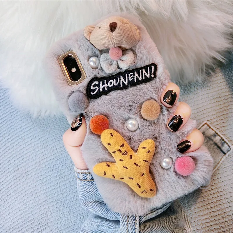 Cute Soft Fuzzy Fur Phone Cases For Iphone X Xs Max Xr Plus Buy