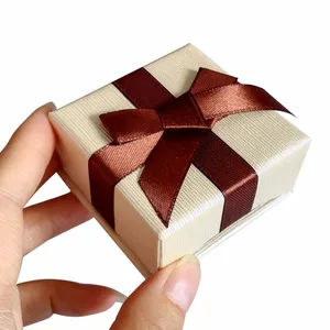 paper jewelry gift box bow tie packaging box