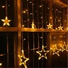 Christmas Waterfall Fairy LED Twinkle Star Curtain Lights Decoration For Weddings