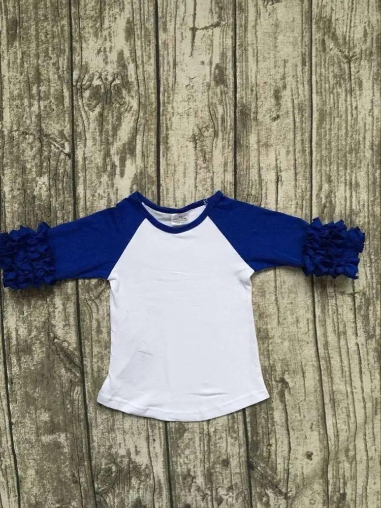 free shipping girls clothes o-neck baby girls kids icing ruffle raglan tops shirts girls casual tops fall Autumn top T-shirt
