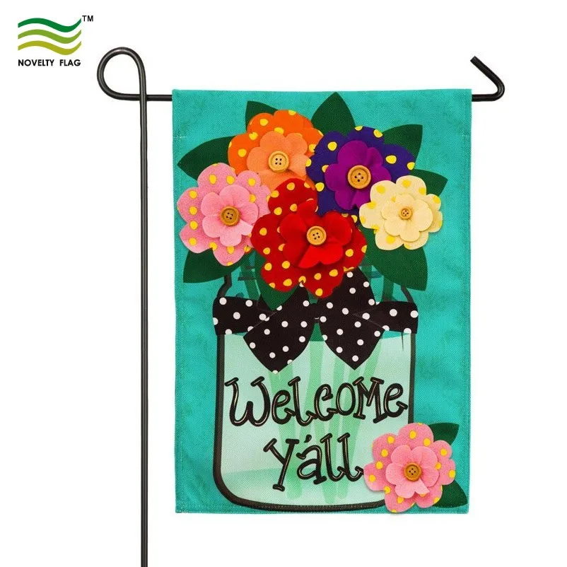 wholesale custom logo digital printing garden house flag