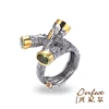 Tree Branch Peridot Gemstone Yellow Gold Plated 925 Sterling Silver Ring
