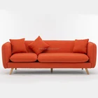 Furniture Living Room Chinese Cheap Couch Bedroom Fabric Sofa Set Sectional Round Double Wooden Sofa