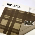 P428 Double fabric velvet checkered pattern PU artificial leather f with tc backing or bags and hair bow