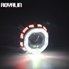 2.0 Motorcycle Headlight Lens H1 Bulb CCFL Angel Eyes Halo Rings Xenon Halogen Projector for Auto Hi/Lo Beam H4 H7