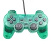 Drop ship Green Transparent game controller for PS2 wired game pad