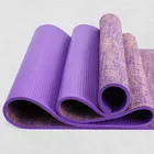 eco friendly natural rubber organic hemp yoga mat/ jute linen and non slip yoga mat