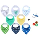 Absorbent Organic Cotton Baby Bandana Drool Bibs for Boys and Girls Gift Set Baby Bandana Bibs