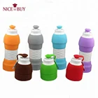 Bottle Silicone Anti Leakage Leak Proof Kids Adults Water Bottles Foldable Travel Outdoor Sports