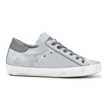 Fashion gray lace-up suede women shoes big size sneakers