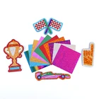 Kids DIY Coloring Fridge Magnet Fridge with Foil Sheets