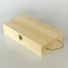Custom red wine wooden box double branch red wine wooden box