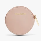 custom made small round leather coin purse