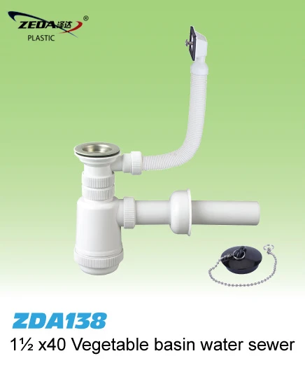 Kitchen Sink Drainer With Strainer And Overflow Vegetable Sewer