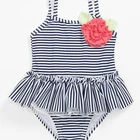 Wholesale swimwear custom swimwear cute baby swimsuits stripe printed swimsuit for kids