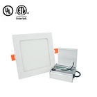 6 Inch Square Recessed Dimmable Slim LED Panel Pot Lights with Junction Box