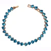 72346 Xuping Jewelry New Design women gold custom blue stone bracelet