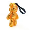 Deluxe Glitter Rhinestone Jeweled Keychains Innovative Teddy Bear Keychain