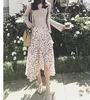 Top selling spring girls stylish printed vintage skirts