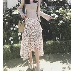 Top selling spring girls stylish printed vintage skirts