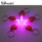 Custom Logo Pink Light LED Keychain Flashlight Torch LED Keyring Light