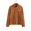 Custom Best Price Covered Button 100%Poly Suede Leather Man Jacket Warm Keeping Winter Jacket