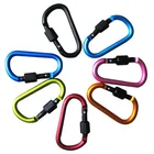 Aluminum Carabiner D Ring Key Chain Clip Camping Keyring Snap Hook Outdoor Travel Kit