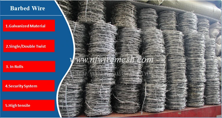 Direct Supplier Against Theft Having Stock Hot Galvanized Barbed Wire Iron Wire for Sale (Guangzhou Factory)