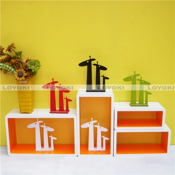 living room wall Wood Cube Shelf OEM letters furnishing articles