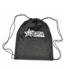 Reusable Gym Sack Polyester shoulders string bag cheap bags black fabric drawstring sports bag