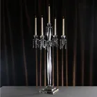 NEW!!! Hot sale 5 arms crystal candelabra for wedding decoration