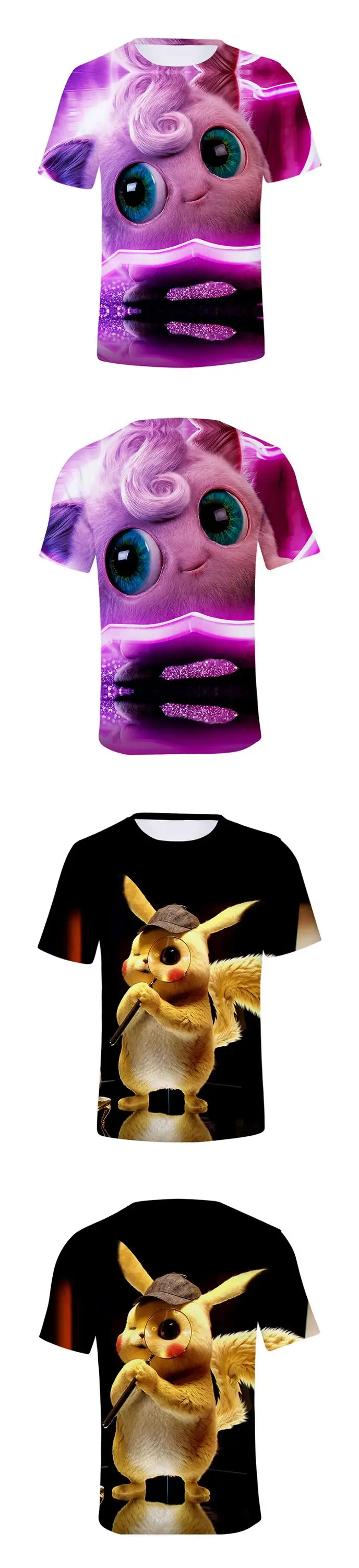 Custom 3D printing Sublimation Game Pokemon Go T Shirt