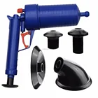 Home Office Toilet Floor Drain Tubs Sinks Air Power Plunger Blaster Pump Cleaner