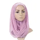 RM024 Chinese Suppliers Plaid Winter Beauty Girls French Big Shawl Hijabs Modern Head Scarf