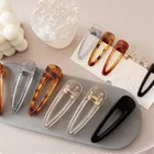 Instagram New Women Hair Clip Hair Accessories Tortoise Color Transparent Resin Clips Barrette Hairpin