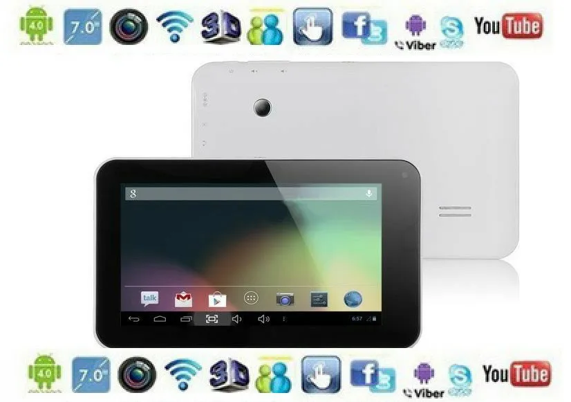 FreeShip Boda Dual Core 7 Inch Capacitive Screen 8G Android 4.2.2 HD OTG WIFI GPU Mali 400MP Tablet PC Two Camera cheap