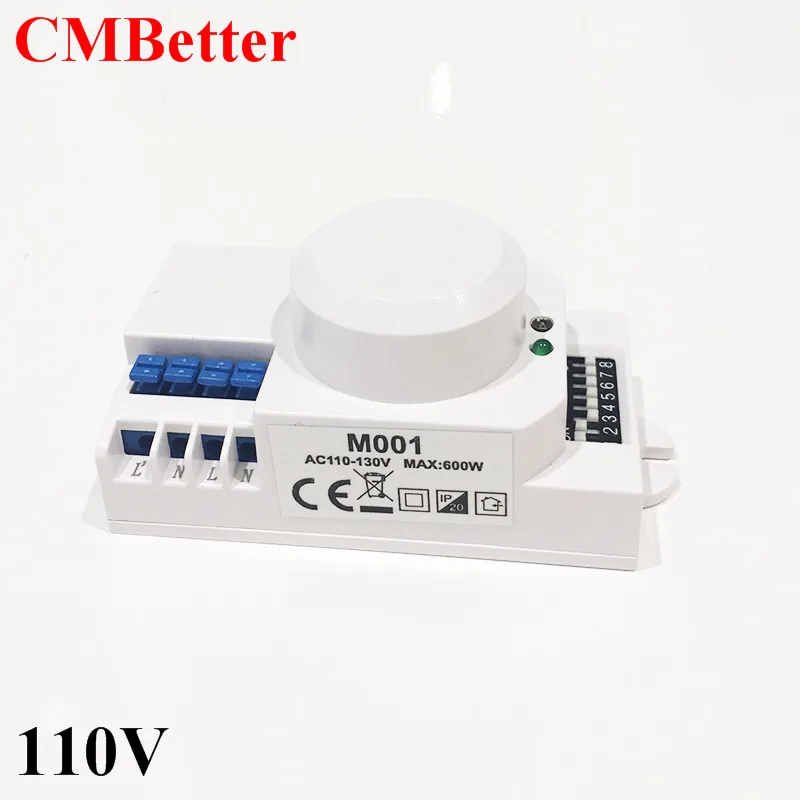 New 110v 5.8GHz HF Systerm LED Microwave 360 Degree Radar Sensor Light Switch Ceiling light Occupancy Body Motion Detector CM026 (6)