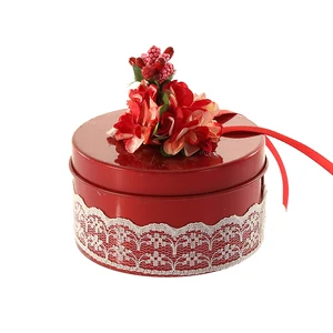 red chocolate tin box round candy packaging a box gift boxes