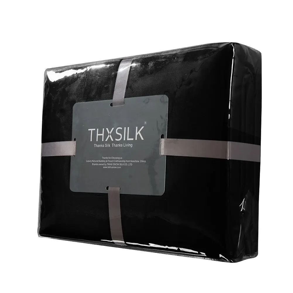 Taihu Snow Luxury Silk Satin Bedding Pure Mulberry Silk Duvet Cover Set, Silk Sheets, Oeko-Tex Qualified