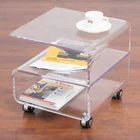 Customized perfect quality living room furniture transparent acrylic tea table coffee table