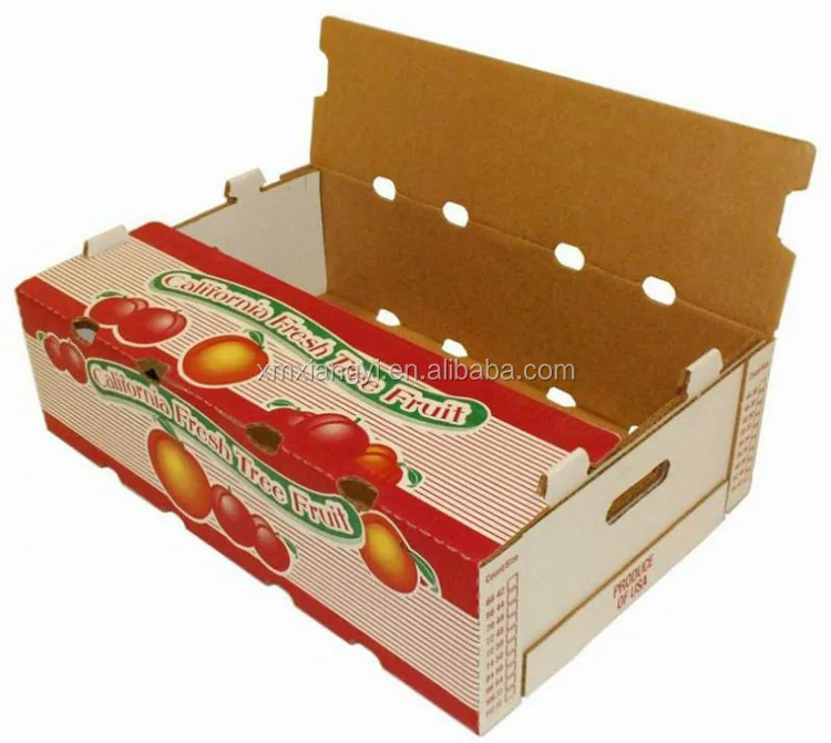 logo printed cardboard corrugated box fruit carton packaging box