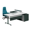 Modern CEO L shape manager secretary sit stand reception executive office desk design
